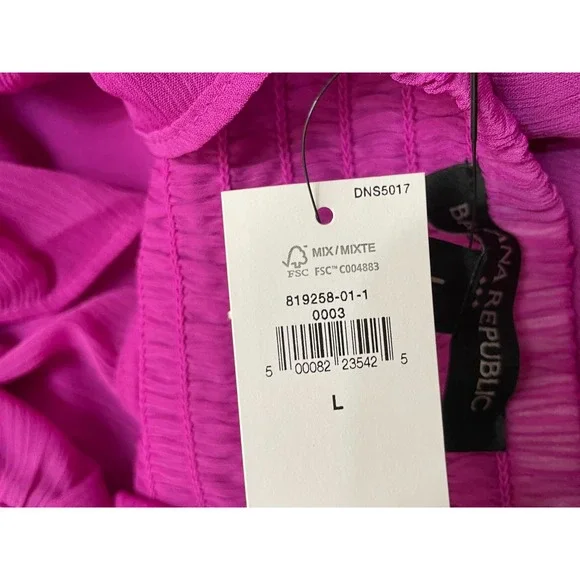 Banana Republic Women's L Purple Blouse Polyester Top Flutter Casual Smock-Frock - Picture 7 of 9